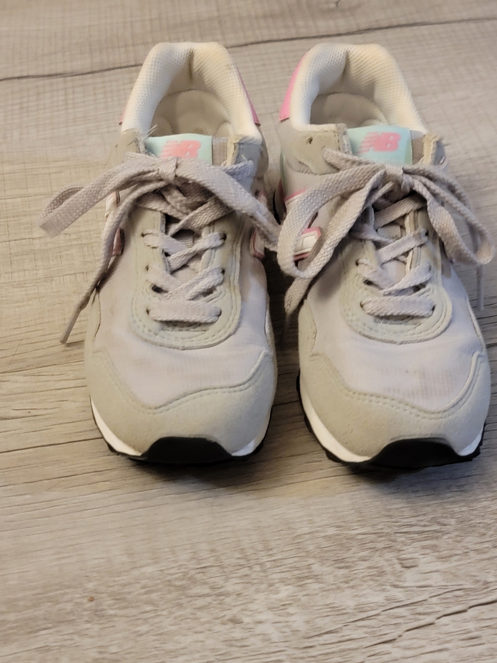 New Balance Kids' Gray & Pink Athletic Sneakers